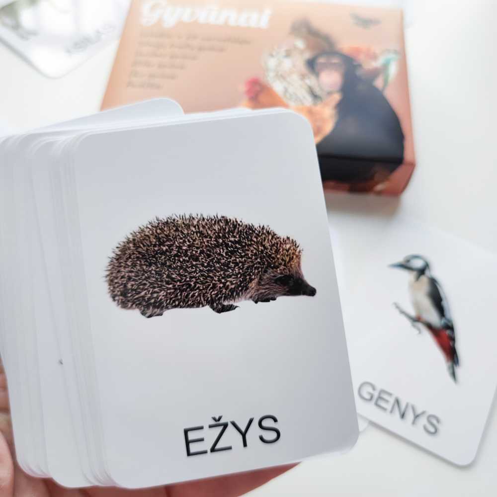 Lietuvos Kurejai Lavinamųjų kortelių rinkinys "Gyvūnai"