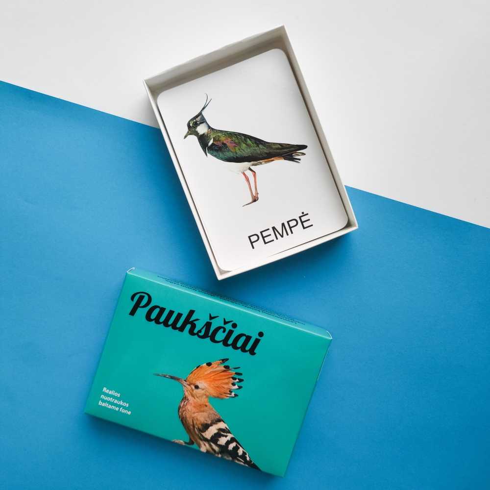 Lietuvos Kurejai Lavinamųjų kortelių rinkinys „Paukščiai“