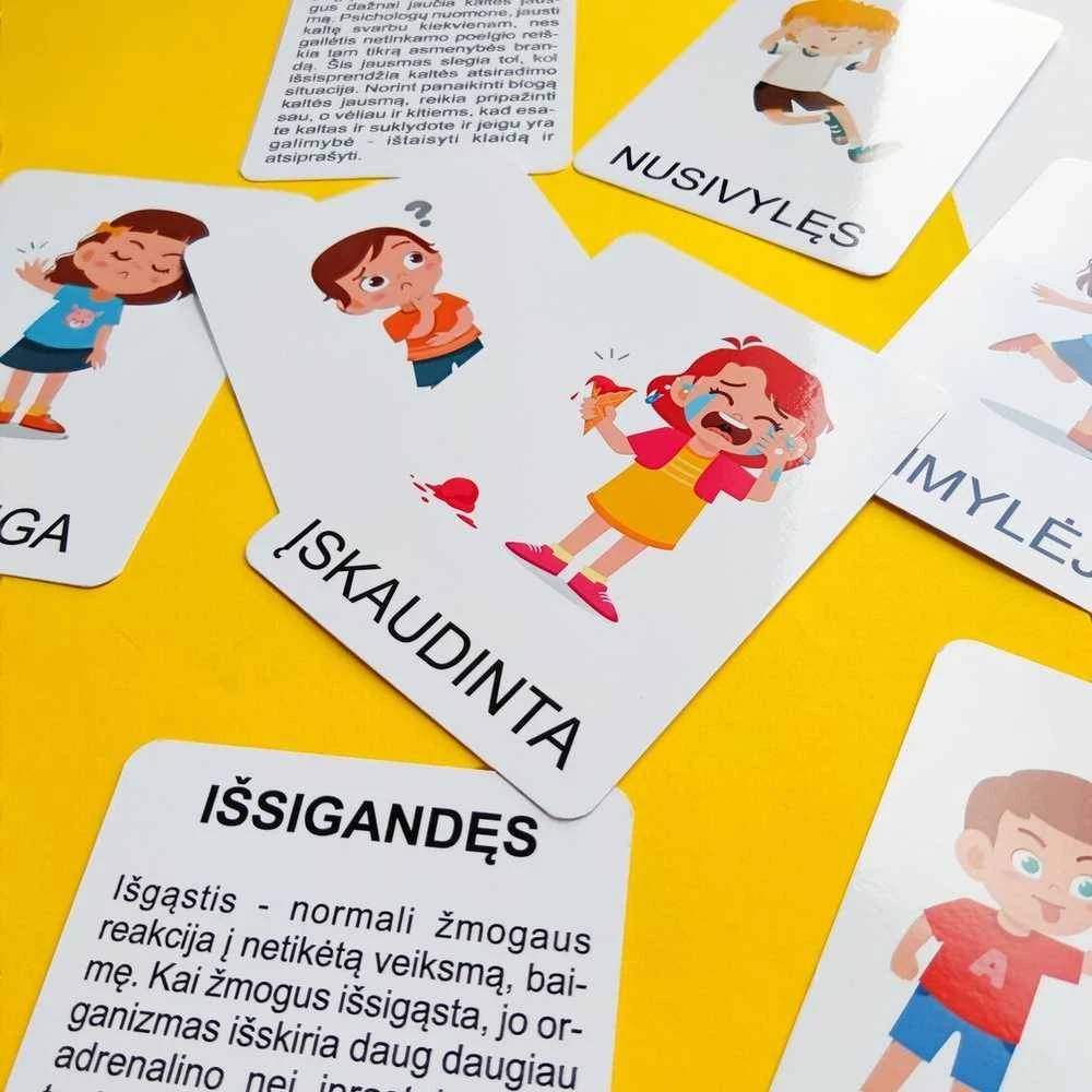 Lietuvos Kurejai Lavinamųjų kortelių rinkinys „Emocijos“