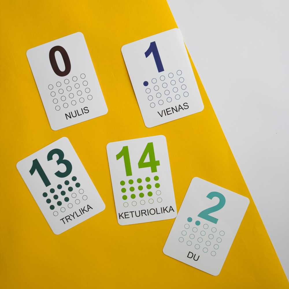 Lietuvos Kurejai Lavinamųjų kortelių rinkinys „Skaičiai iki 20“