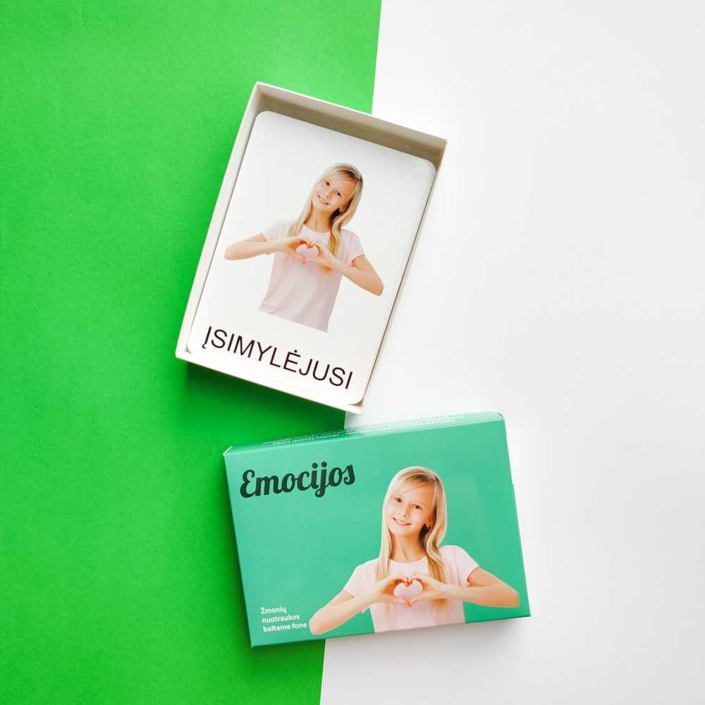 Lietuvos Kurejai Lavinamųjų kortelių rinkinys „Emocijos“ (realios nuotraukos)