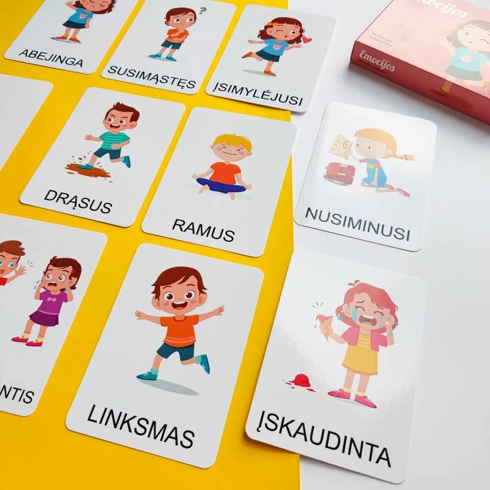 Lietuvos Kurejai Lavinamųjų kortelių rinkinys „Emocijos“