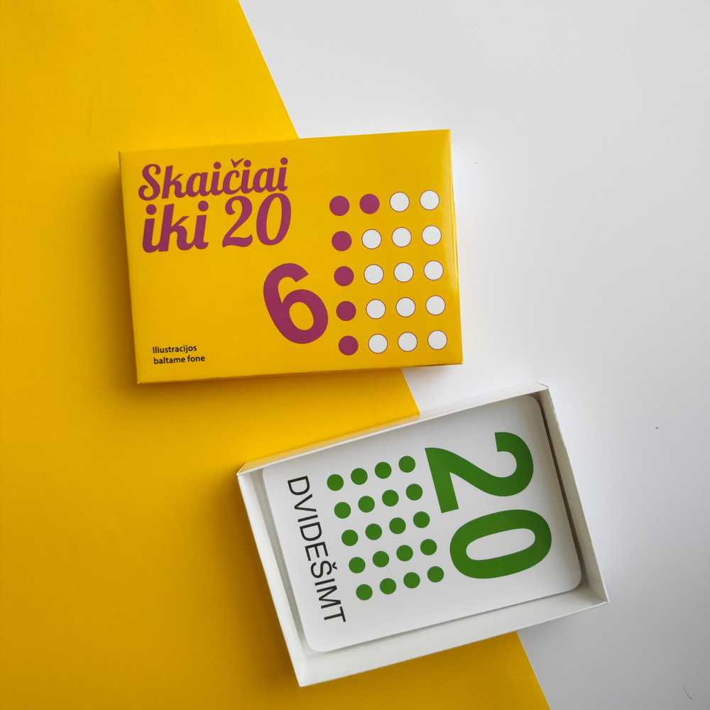 Lietuvos Kurejai Lavinamųjų kortelių rinkinys „Skaičiai iki 20“
