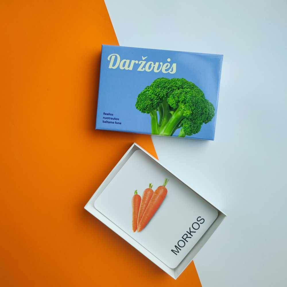 Lietuvos Kurejai Lavinamųjų kortelių rinkinys „Daržovės“