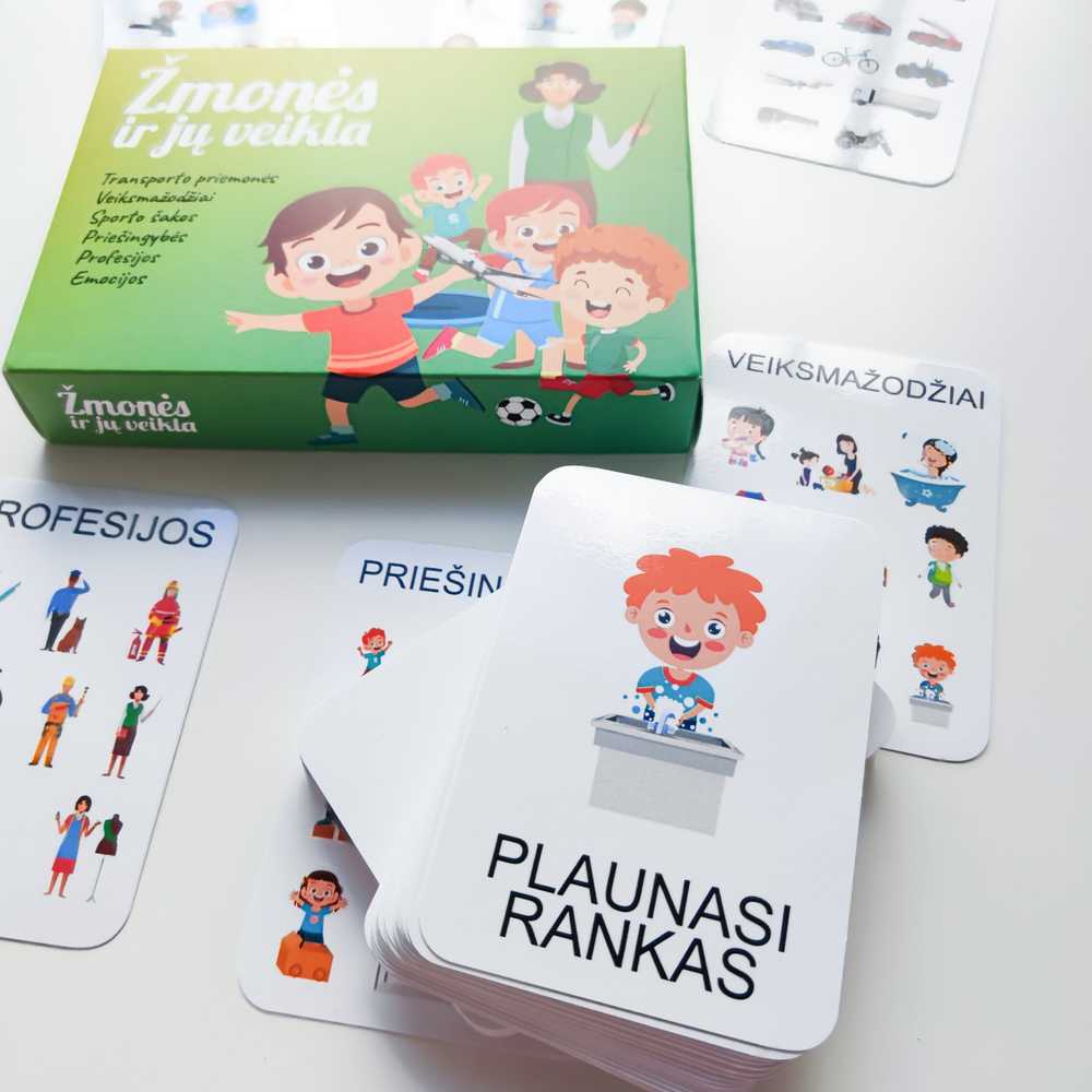 Lietuvos Kurejai Lavinamųjų kortelių rinkinys "Žmonės ir jų veikla"