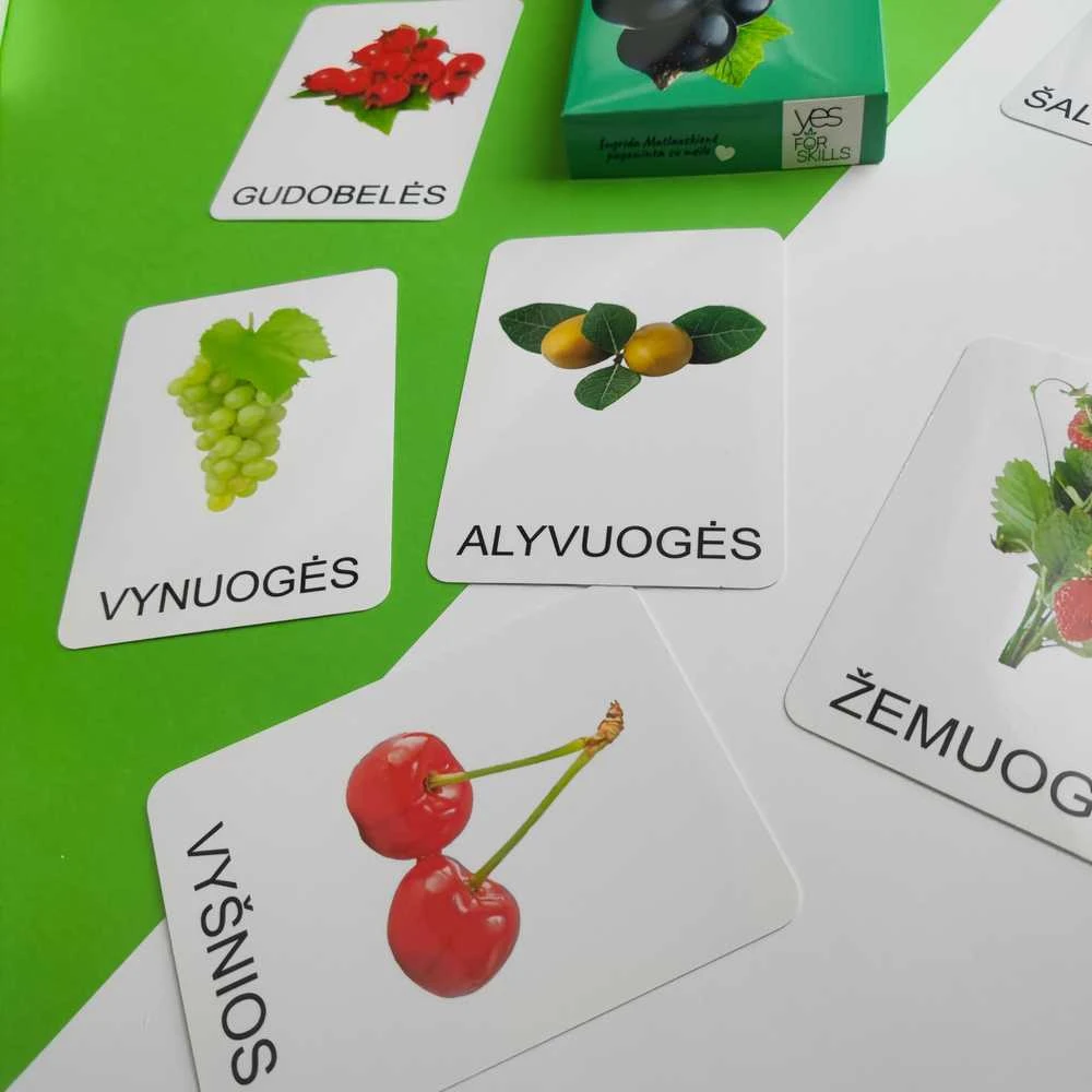 Lietuvos Kurejai Lavinamųjų kortelių rinkinys „Uogos“