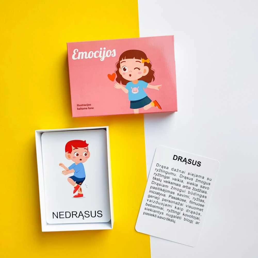 Lietuvos Kurejai Lavinamųjų kortelių rinkinys „Emocijos“