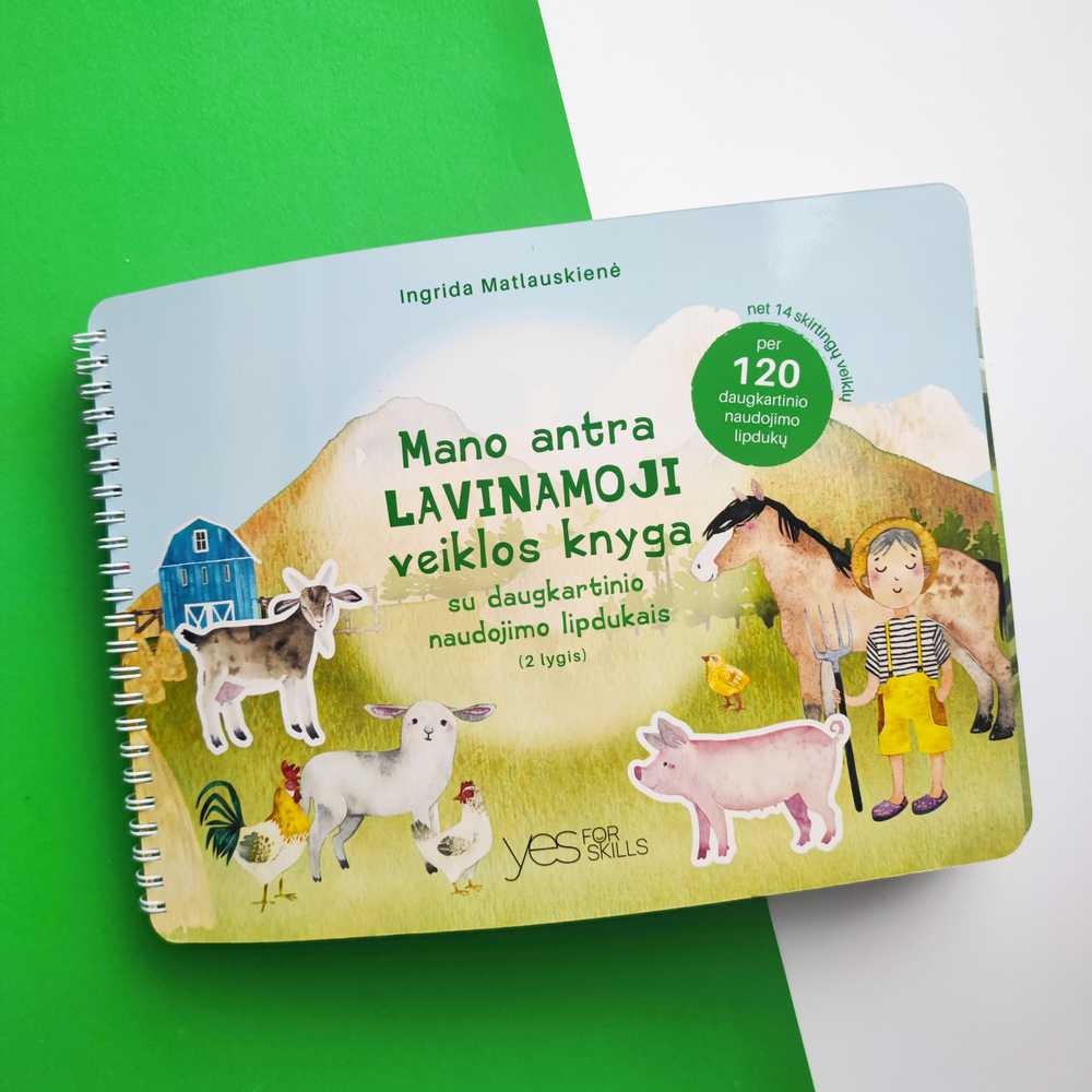 Lietuvos Kurejai Mano antra lavinamoji veiklos knyga su daugkartinio naudojimo lipdukais
