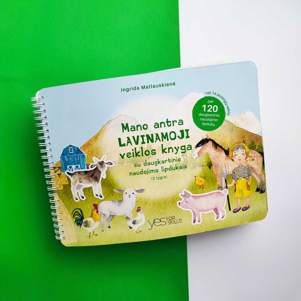 Lietuvos Kurejai Mano antra lavinamoji veiklos knyga su daugkartinio naudojimo lipdukais
