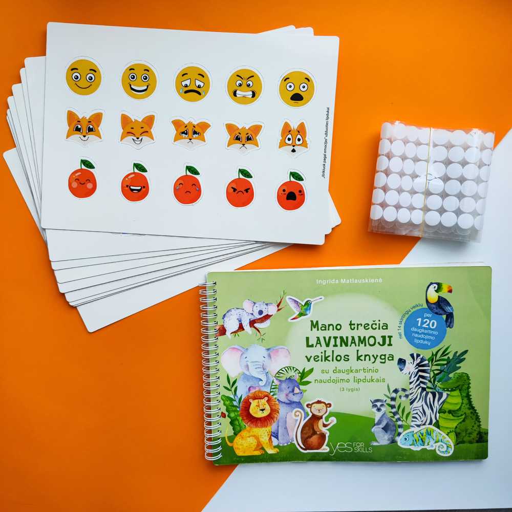 Lietuvos Kurejai Mano trečia lavinamoji veiklos knyga su daugkartinio naudojimo lipdukais