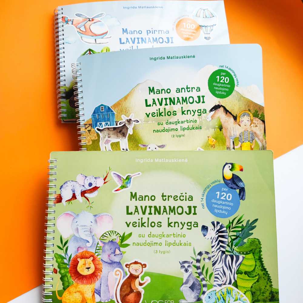 Lietuvos Kurejai Mano trečia lavinamoji veiklos knyga su daugkartinio naudojimo lipdukais