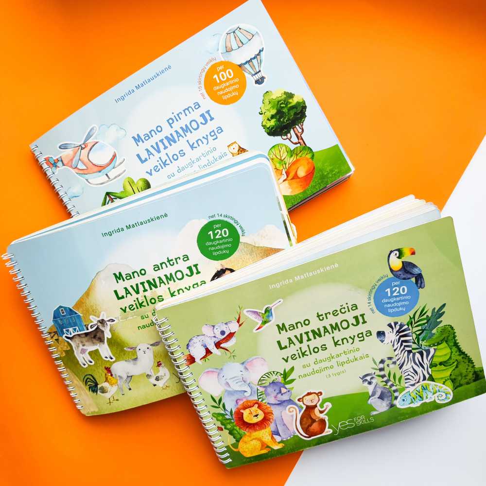 Lietuvos Kurejai Mano trečia lavinamoji veiklos knyga su daugkartinio naudojimo lipdukais