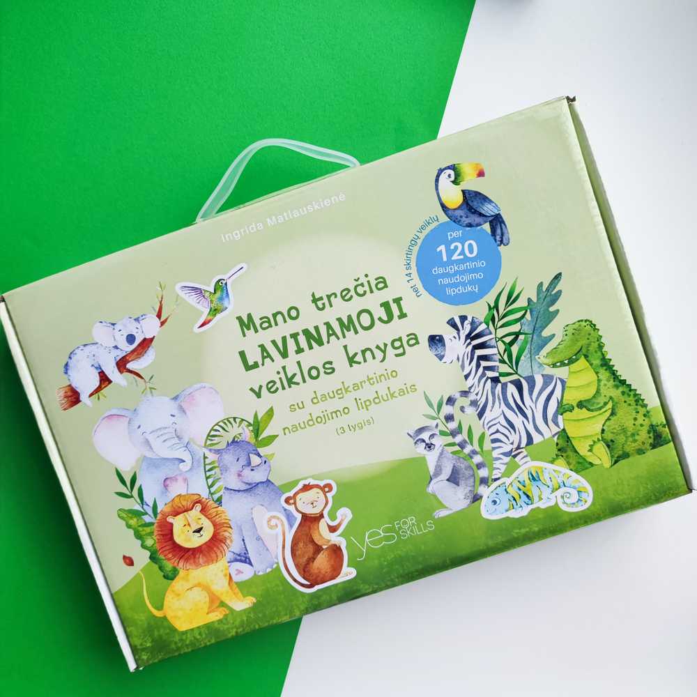 Lietuvos Kurejai Mano trečia lavinamoji veiklos knyga su daugkartinio naudojimo lipdukais