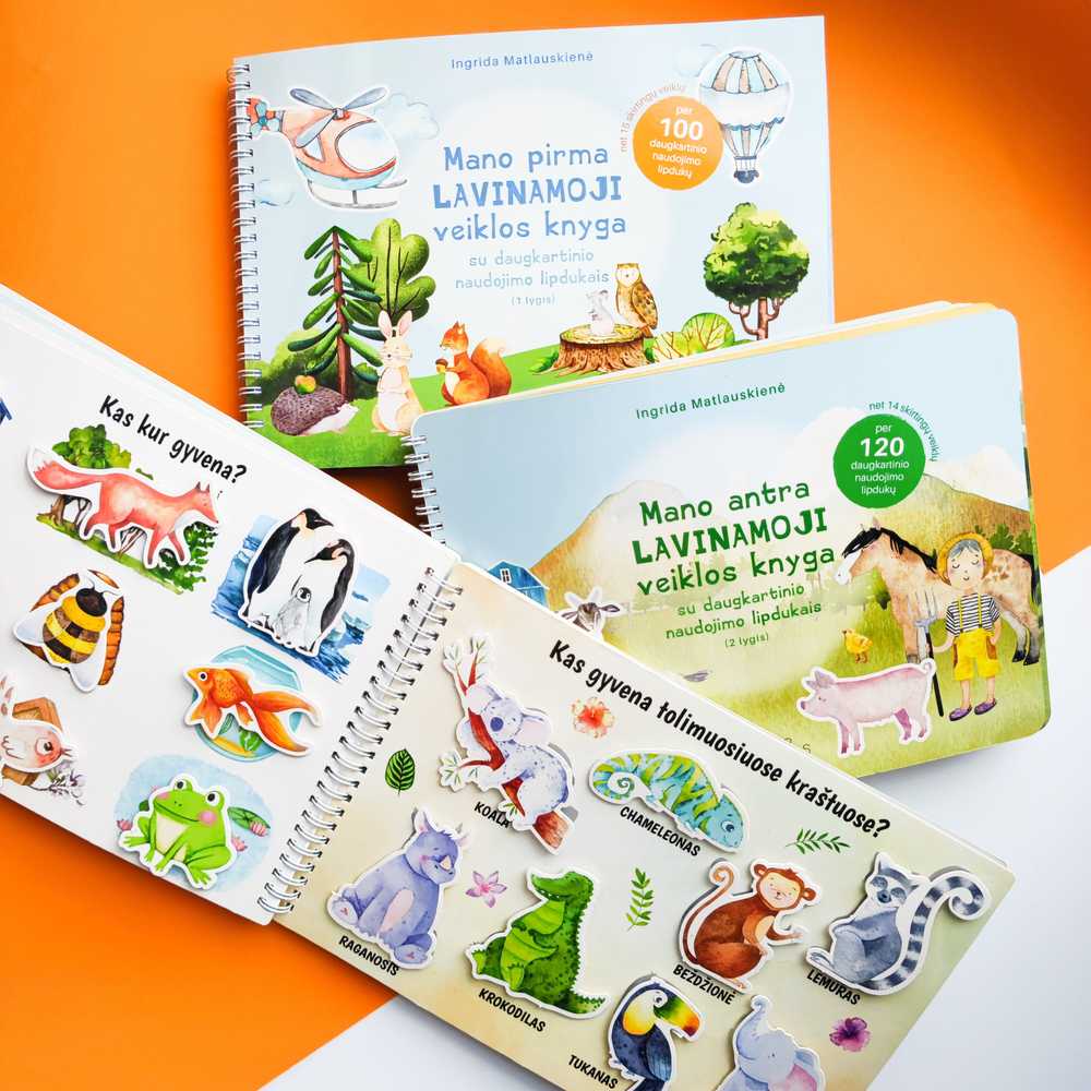 Lietuvos Kurejai Mano trečia lavinamoji veiklos knyga su daugkartinio naudojimo lipdukais