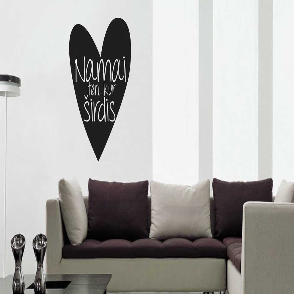 Lietuvos Kurejai Sienos lipdukas "Namai ten kur širdis"