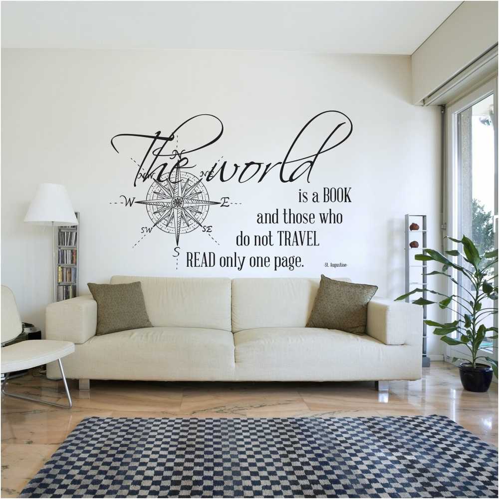 Lietuvos Kurejai Sienos lipdukas "The world is a book“ 100x150cm