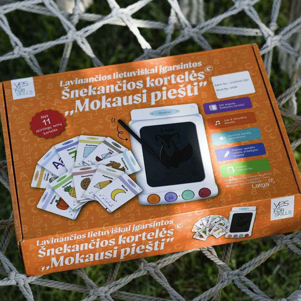 Lietuvos Kurejai Lietuviškai įgarsintos kortelės „Mokausi piešti“ su garsiniais kortelių apibūdinimais
