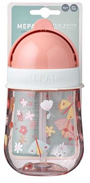 Rosti Mepal Little Dutch Gertuvė su šiaudeliu Gėlės 300ml