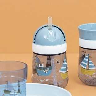 Little Dutch Gertuvė su šiaudeliu Jūreiviai 300ml
