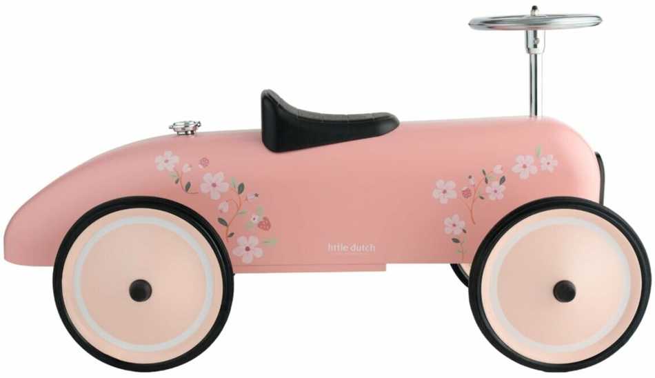 Little Dutch Metalinis RETRO paspiriamas automobilis Rožinė