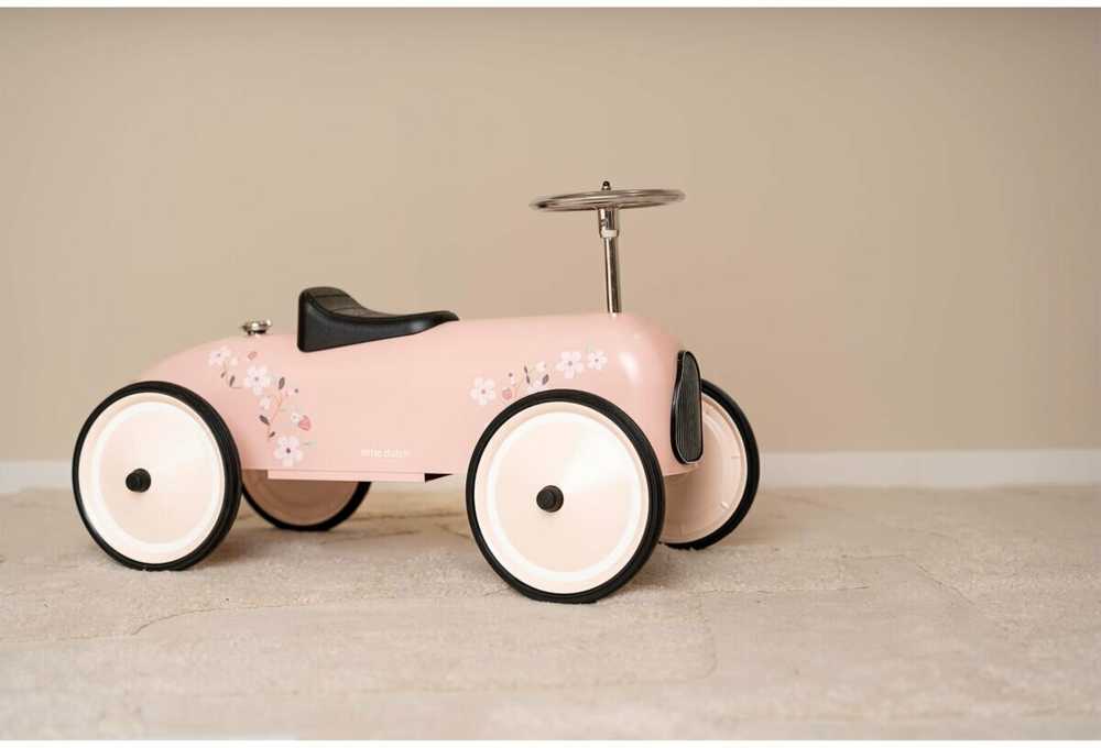 Little Dutch Metalinis RETRO paspiriamas automobilis Rožinė