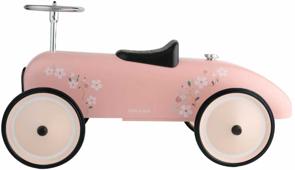 Little Dutch Metalinis RETRO paspiriamas automobilis Rožinė