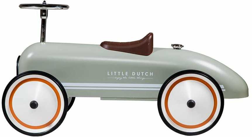 Little Dutch Metalinis RETRO paspiriamas automobilis Alyvuogė
