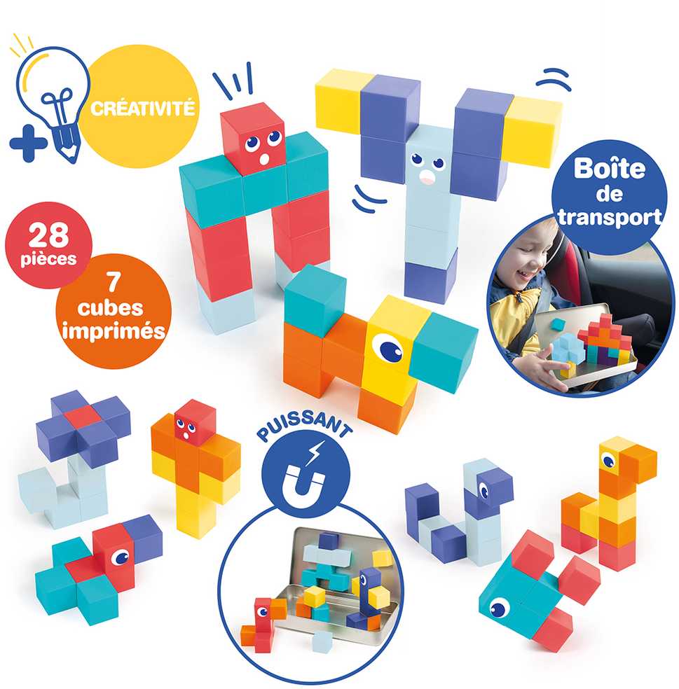 LUDI magnetinis konstruktorius Kubeliai, kelioninis formatas