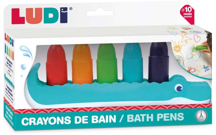 LUDI maudymosi žaislų rinkinys, Kreidelės su krokodilu