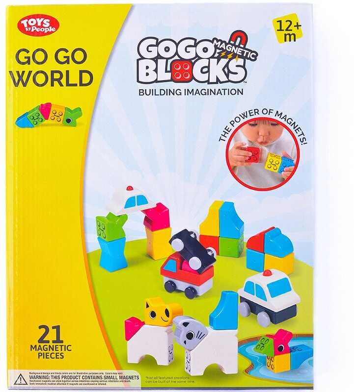 People Blocks Magnetinis konstruktorius „GO GO WORLD”, 21vnt