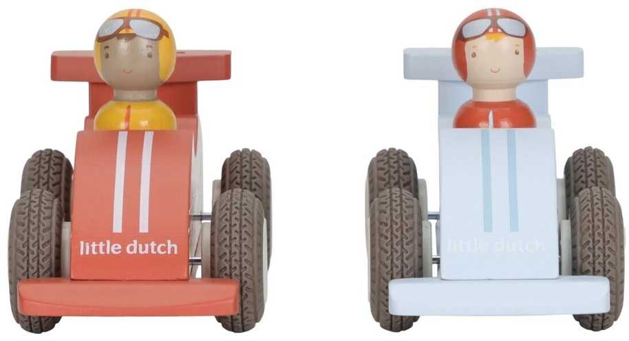 Mediniai lenktyniniai automobiliai Little Dutch 2vnt