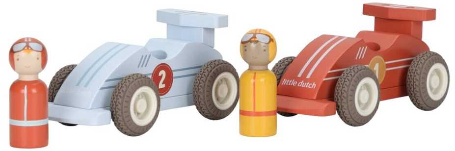 Mediniai lenktyniniai automobiliai Little Dutch 2vnt