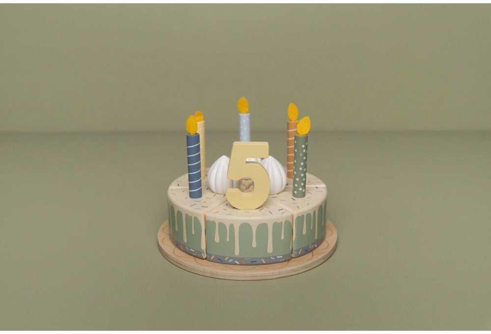 Medinis gimtadienio tortas Little Dutch, melsvas