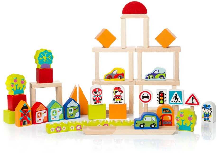 Tomy Medinių kaladėlių rinkinys Cubika Miestas