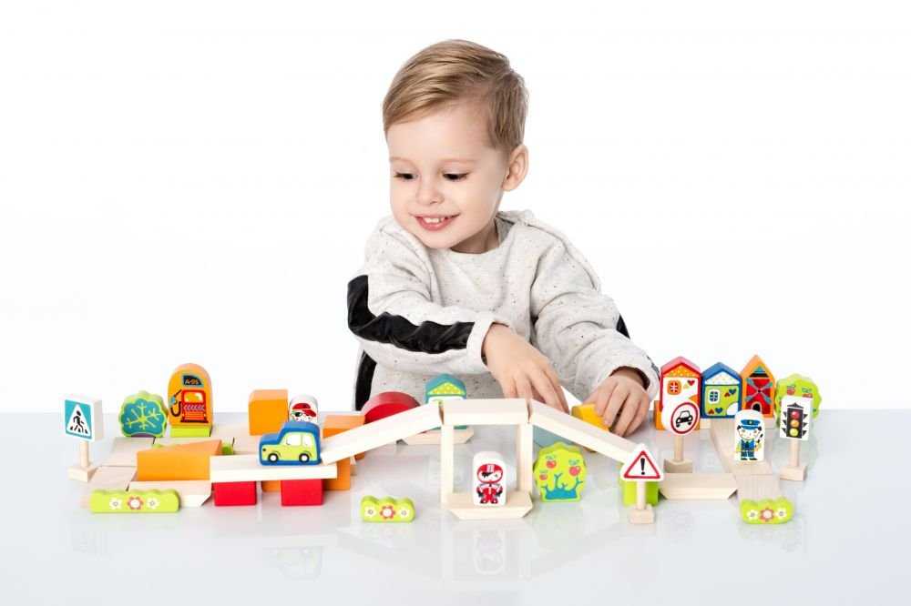 Tomy Medinių kaladėlių rinkinys Cubika Miestas