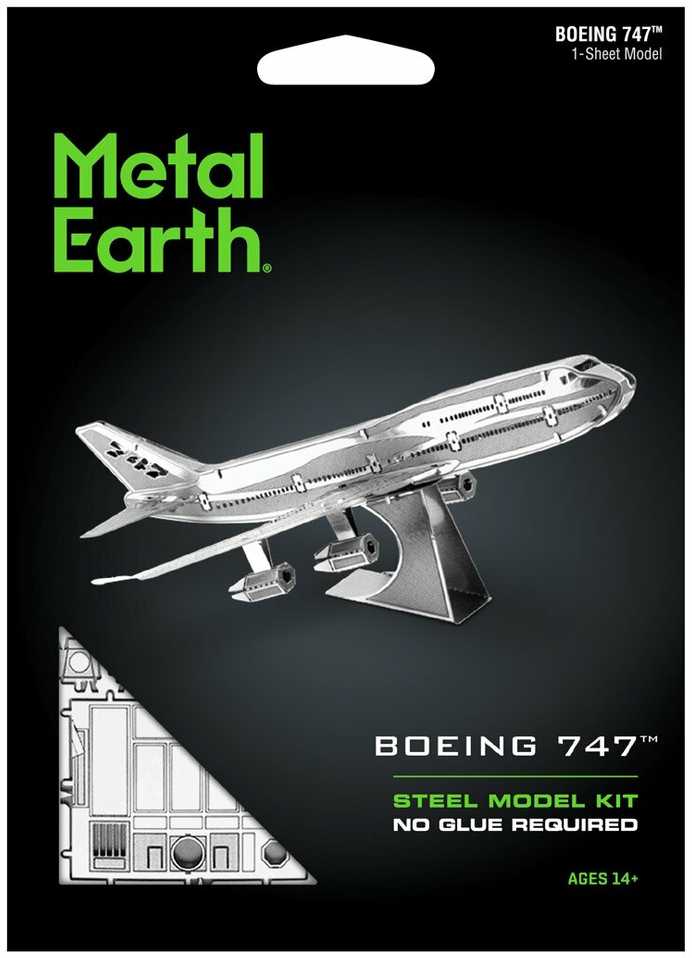 Metal Earth Metalinis 3D konstruktorius lėktuvas "Jet Boeing 747"