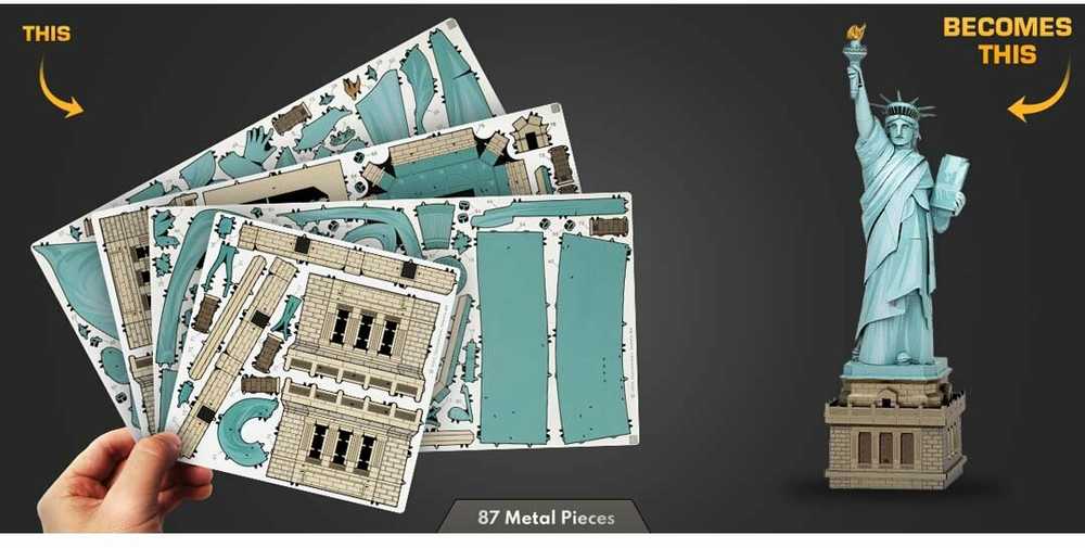 Metal Earth Metalinis 3D konstruktorius Laisvės statula