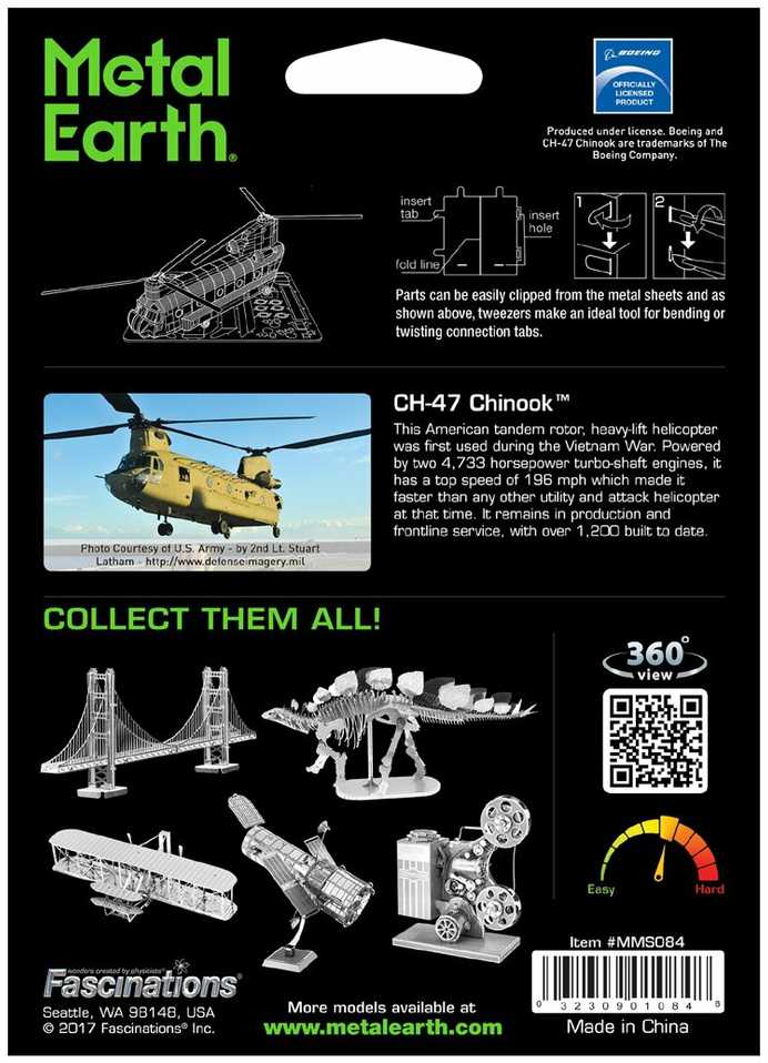 Metal Earth Metalinis 3D konstruktorius "CH-47 Chinook"