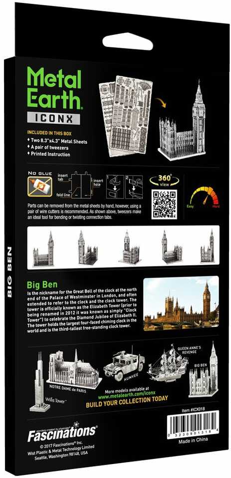 Metal Earth Metalinis 3D konstruktorius "Big Benas" Iconx serija