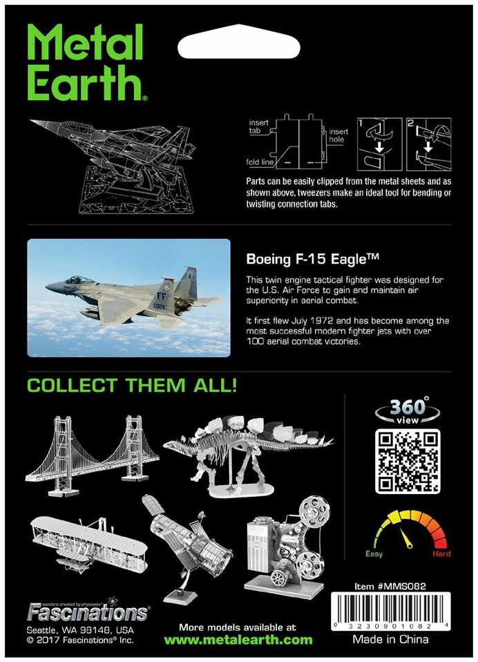 Metal Earth Metalinis 3D konstruktorius "F-15 Eagle"