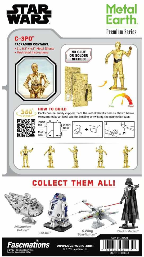 Metal Earth Metalinis 3D konstruktorius STAR WARS "C-3PO"