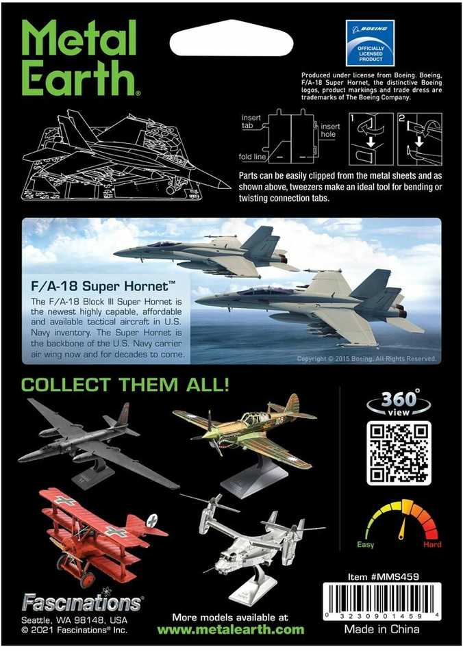 Metal Earth Metalinis 3D konstruktorius "Super Hornet"