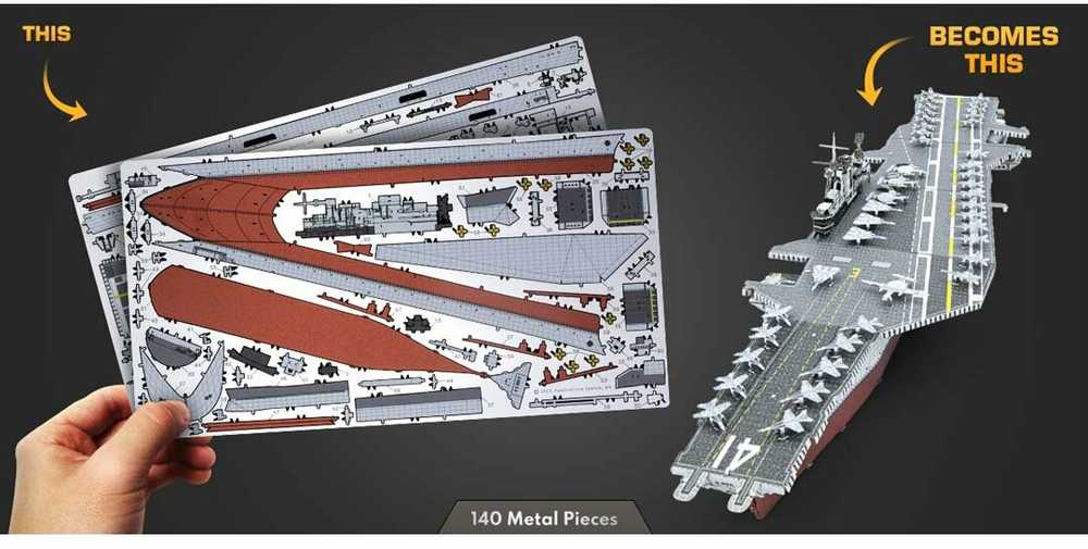Metal Earth Metalinis 3D konstruktorius USS Midway