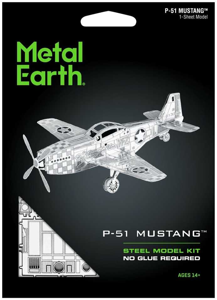 Metal Earth Metalinis 3D konstruktorius Mustang P-51