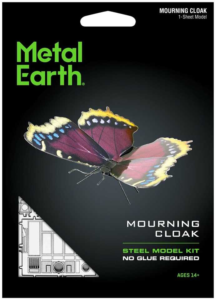 Metal Earth Metalinis 3D konstruktorius drugelis "Mourning Cloak"