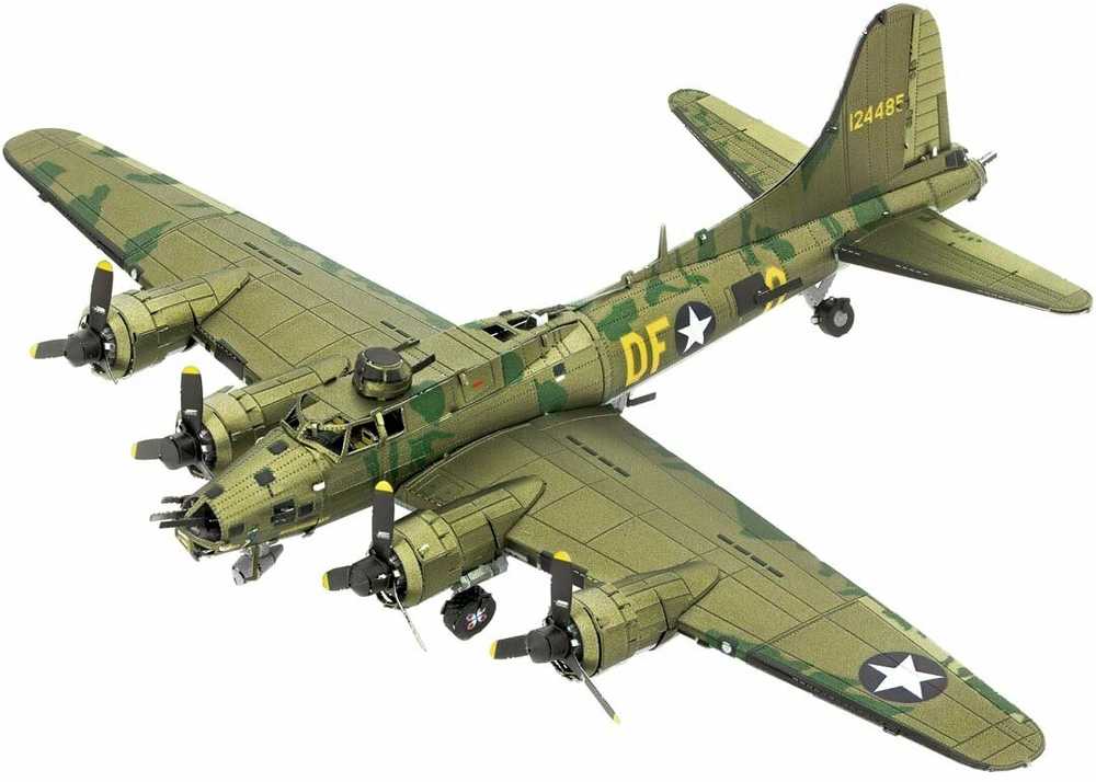 Metalinis 3D konstruktorius Metal Earth B-17 Flying Fortress spalvotas