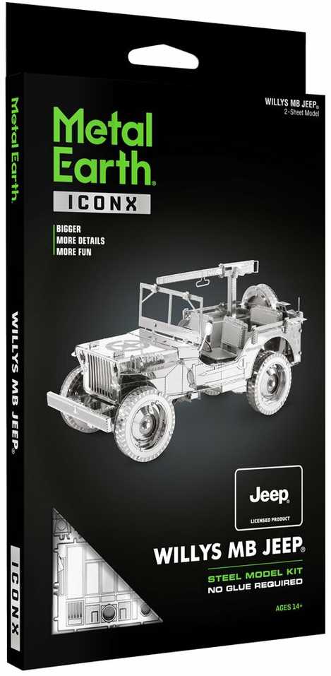Metalinis 3D konstruktorius Metal Earth Willys Jeep