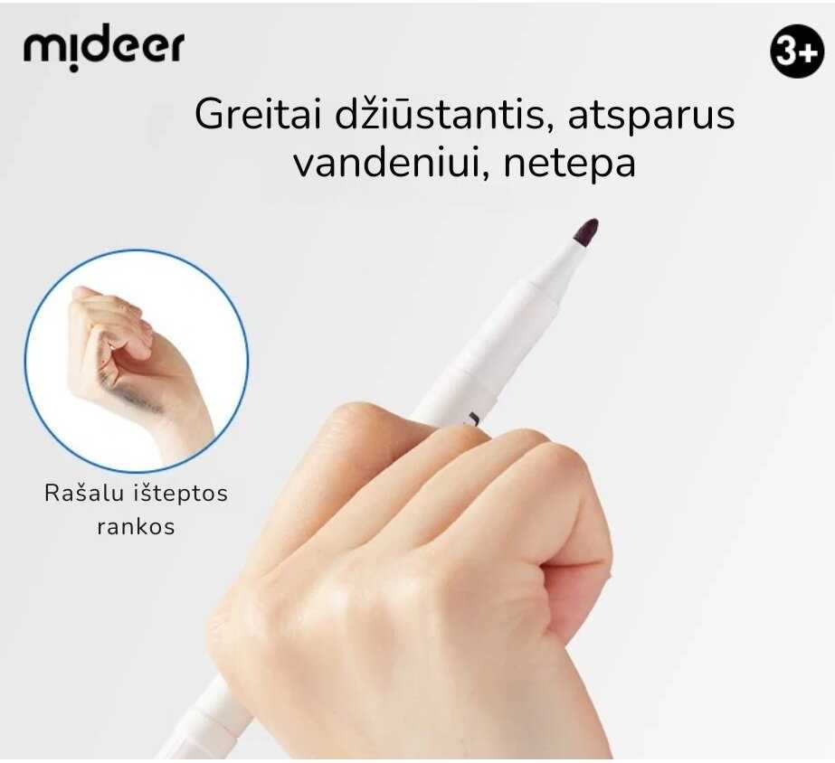 Mideer Aliejinis dviejų galų permanentinis žymeklis - 3vnt.