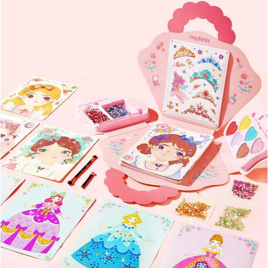 Mideer Kūrybinių darbelių rinkinys Princesės makiažo šou 3in1