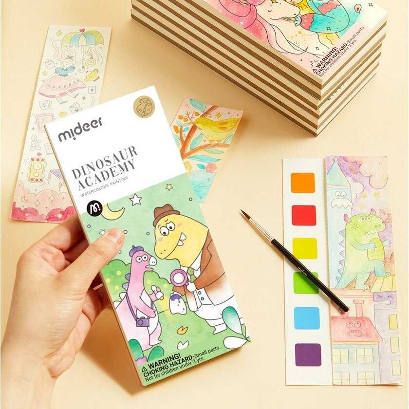 Mideer Spalvinimo akvarele knygelė Dinozaurai